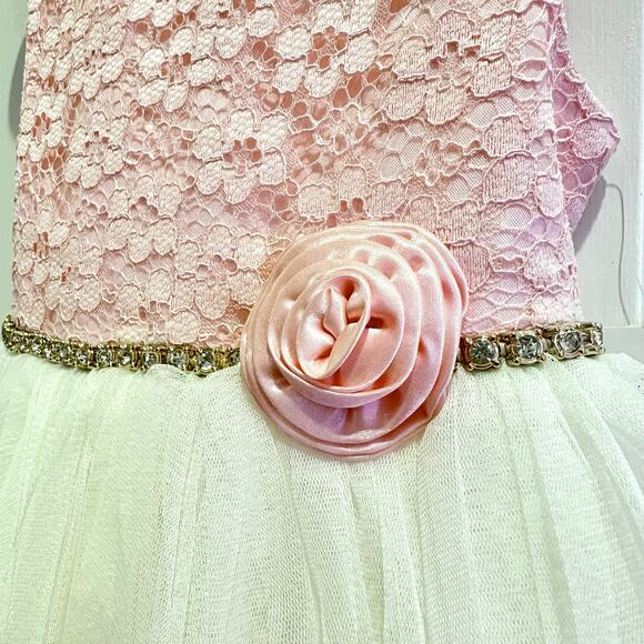 American Princess Pink and White Layered Dress - Picture 4 of 7